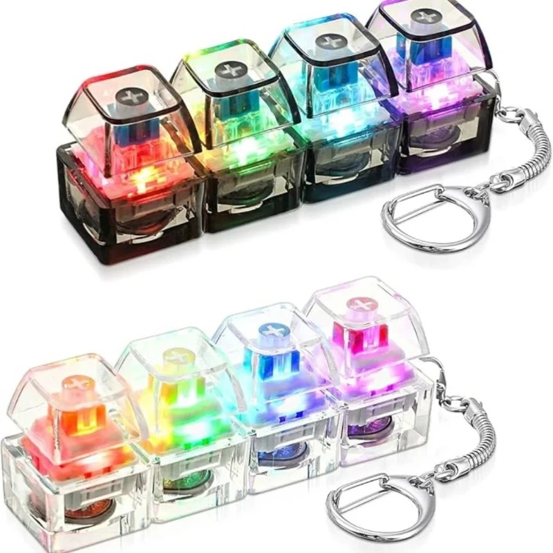 Electronics Gadgets For Kids - LED 키보드 키체인 피젯 장난감, 크리스탈