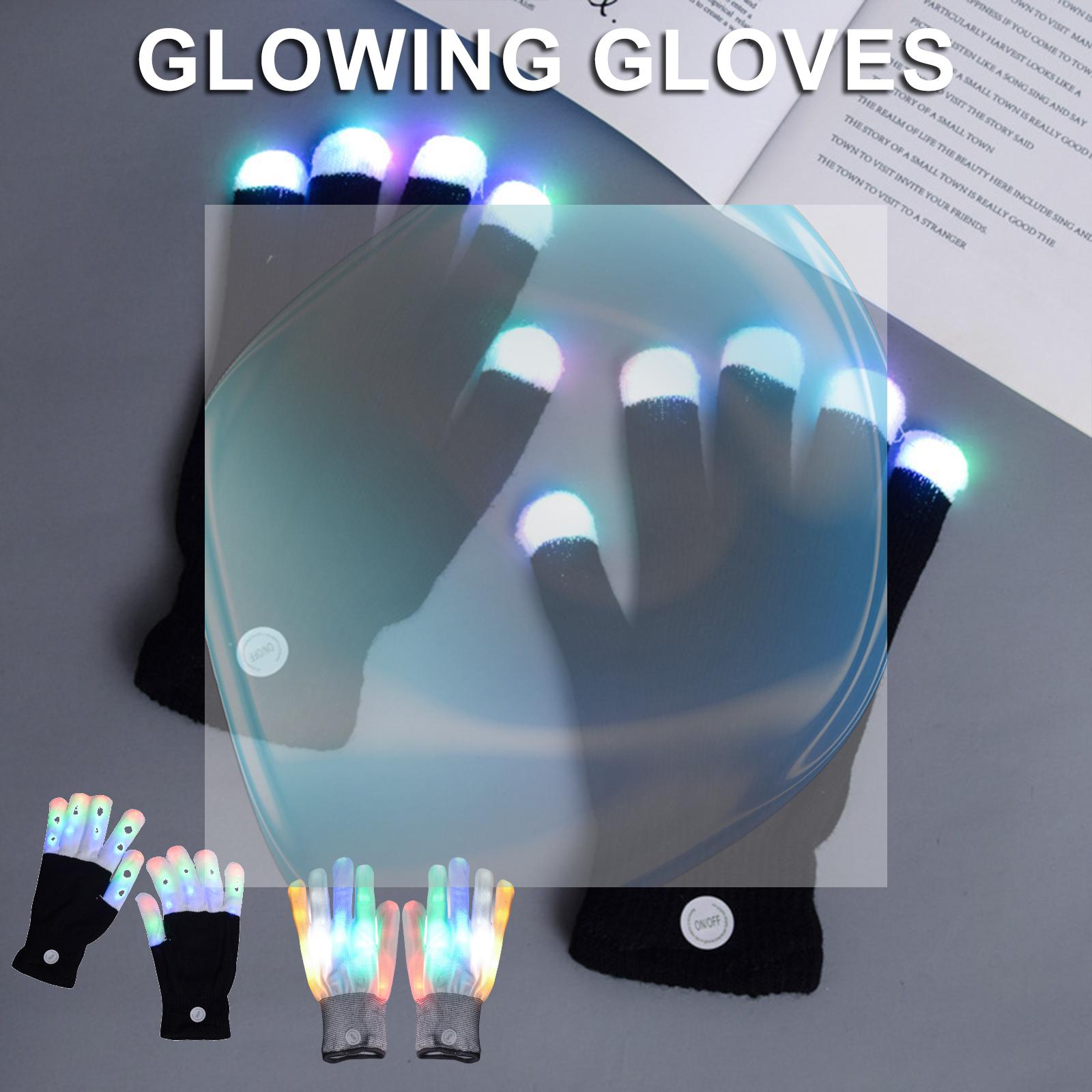LED 플래싱 핑거 라이트 장갑 통기성 있는 컬러풀 레 - Led Gloves Music 리뷰 및 가격