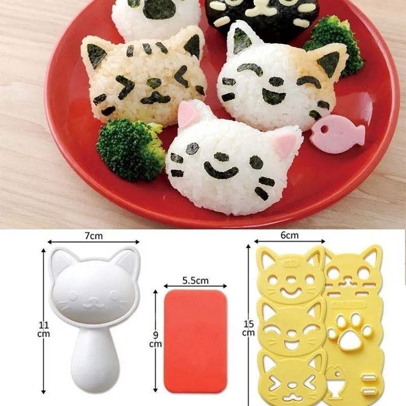 실리콘 주먹밥 틀 귀여운 고양이 토끼 일본식 도시락 메 - Japanese Electronics Gadgets 리뷰 및 가격