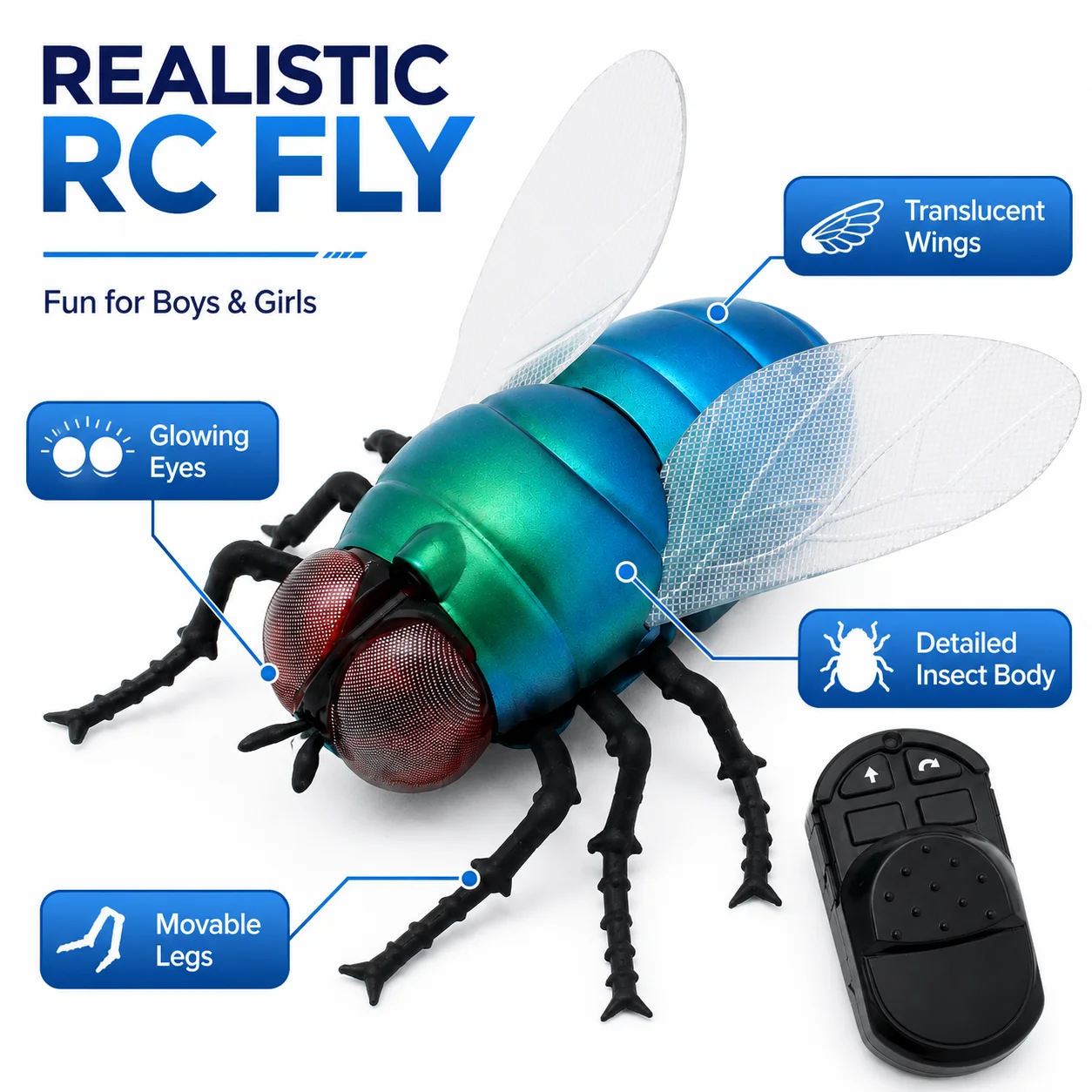 적외선 RC 플라이 토이, 실제 곤충처럼 보이는 리모컨 - Electronics Gadgets For Kids 리뷰 및 가격